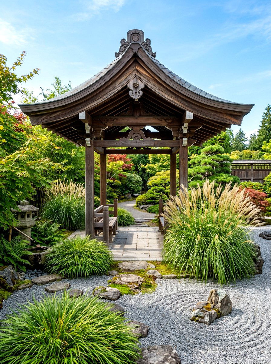Asian Style Arbor - 30 front arbor ideas
