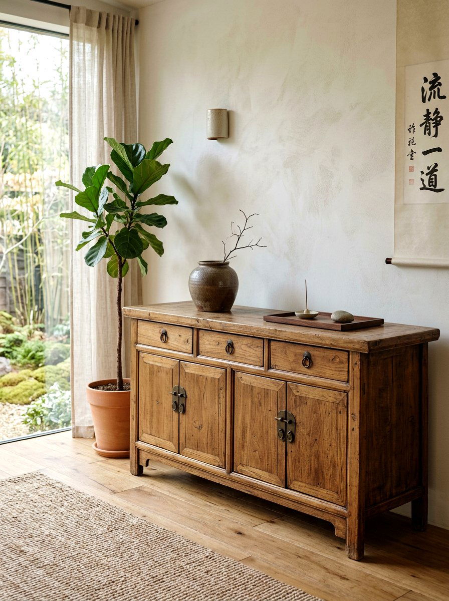 Asian antique elm wood sideboard - 30 antique sideboard ideas