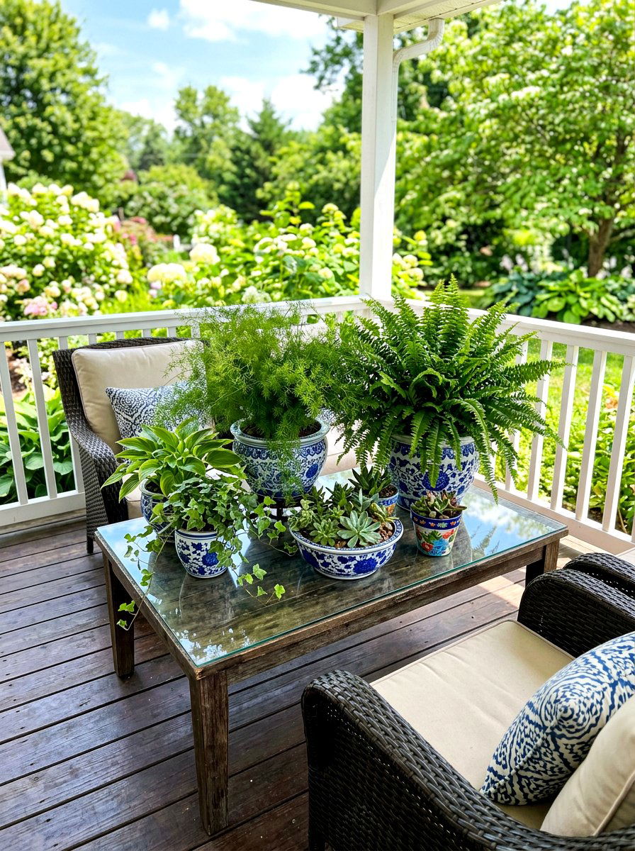 Asparagus Fern Textural Mix - 30 porch ferns ideas