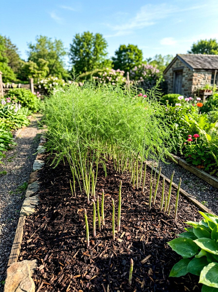 Asparagus Patch - 30 edible backyard landscaping ideas
