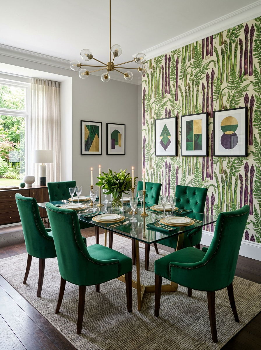 Asparagus wallpaper - 30 vegetable motif wallpaper ideas