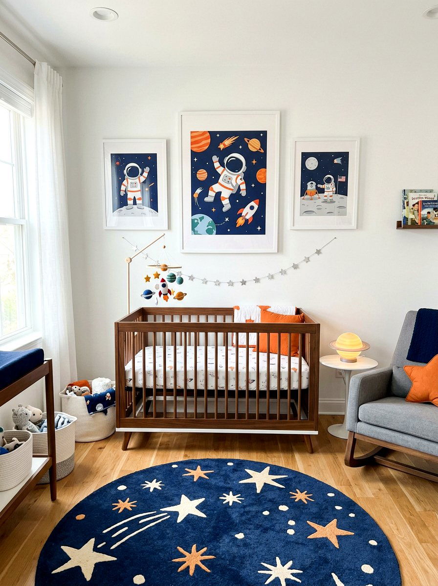 Astronaut Wall Art - 30 celestial nursery ideas
