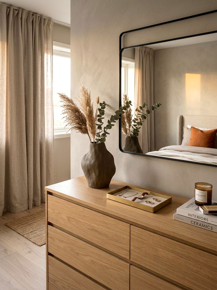 Asymmetric Ceramic Vase Dresser - 30 ceramic vase styling ideas