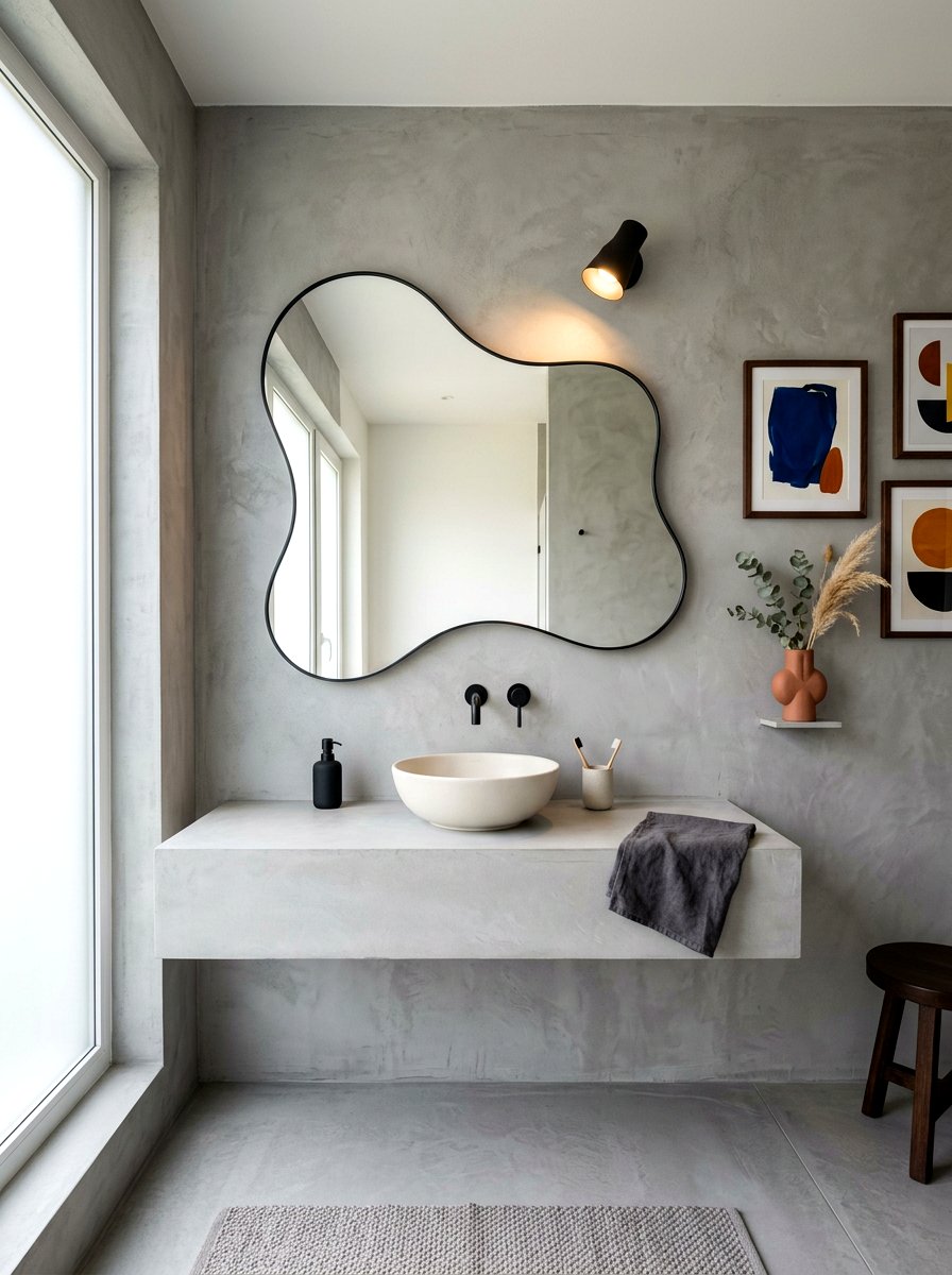 Asymmetrical Bathroom Mirror - 30 bathroom mirror ideas