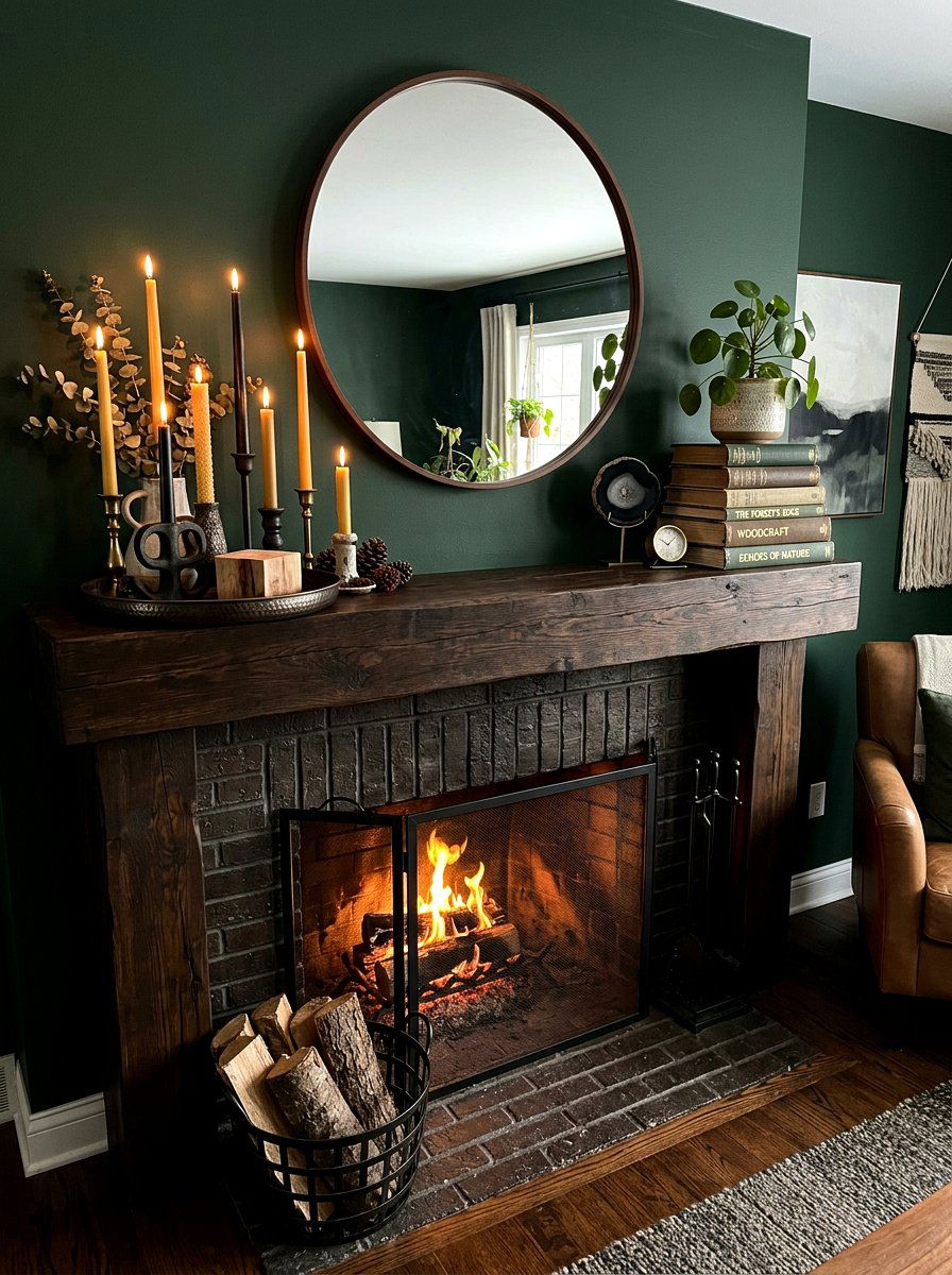 Asymmetrical Candle Grouping - 30 mantel candle styling ideas