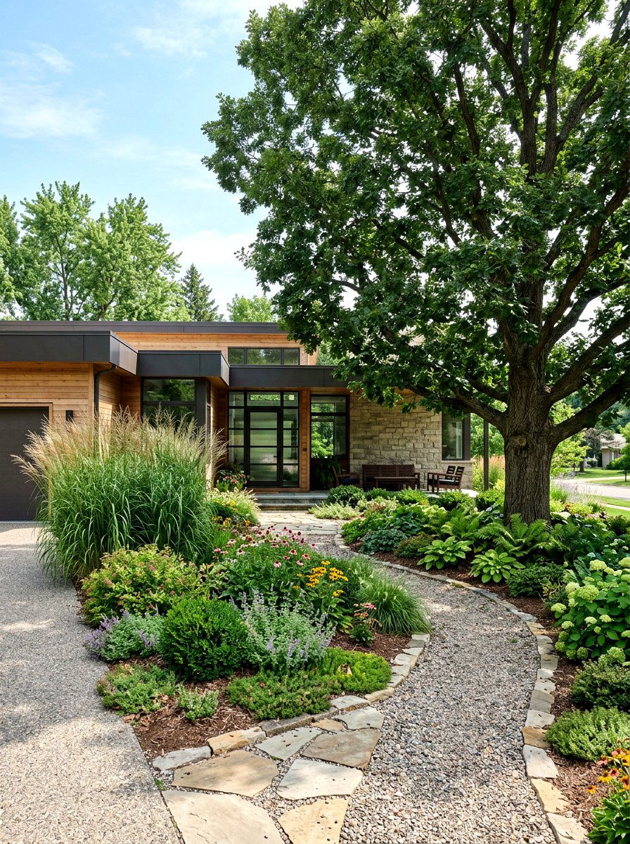 Asymmetrical Layered Landscaping - 30 layered front yard landscaping ideas