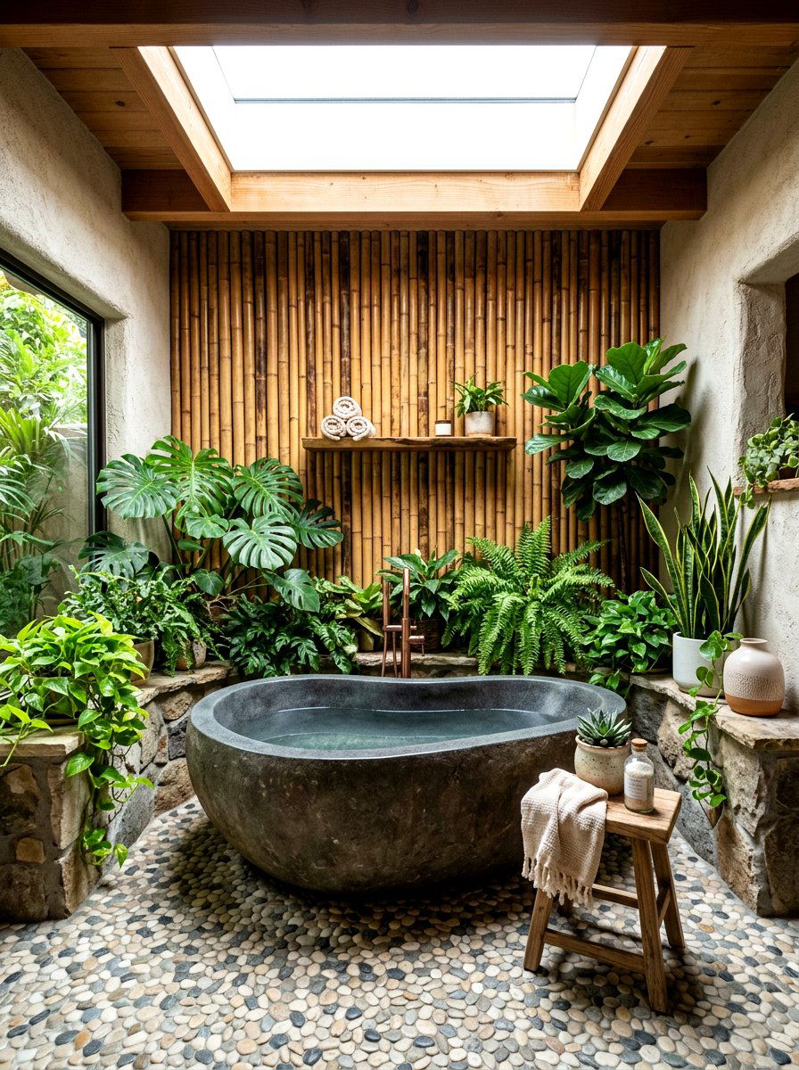 Asymmetrical Organic Shape Tub - 30 freestanding tub ideas