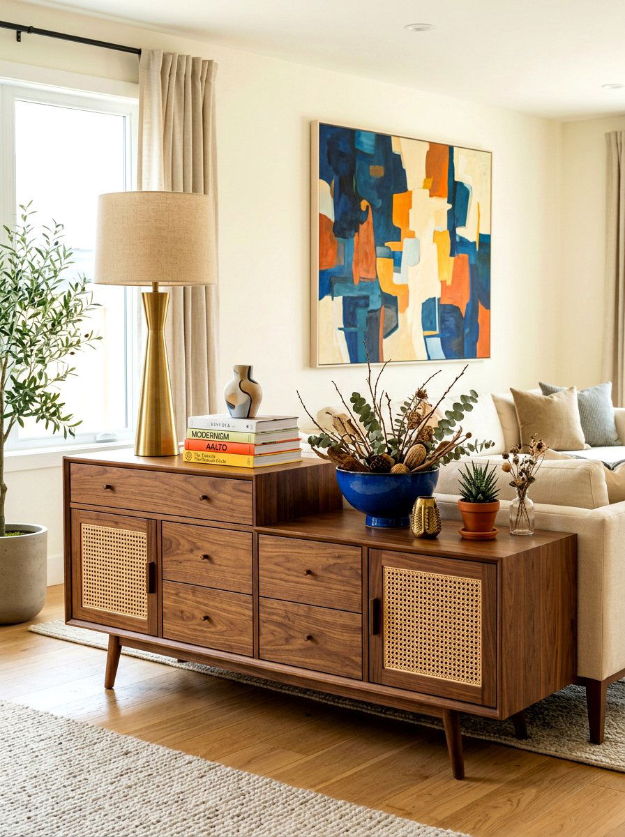 Asymmetrical Sideboard Styling - 30 sideboard styling dining ideas
