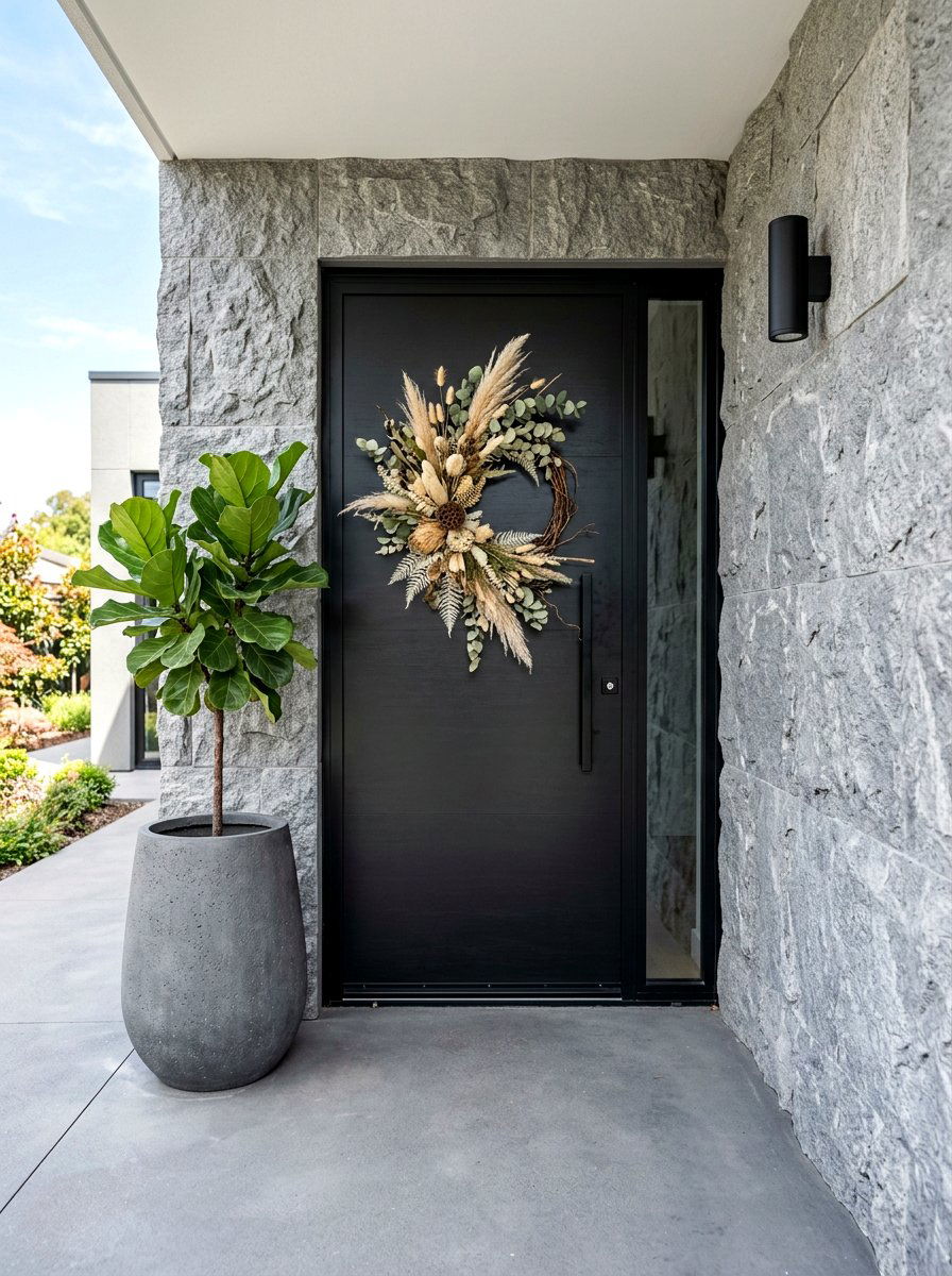 Asymmetrical Wreath - 30 door wreath ideas