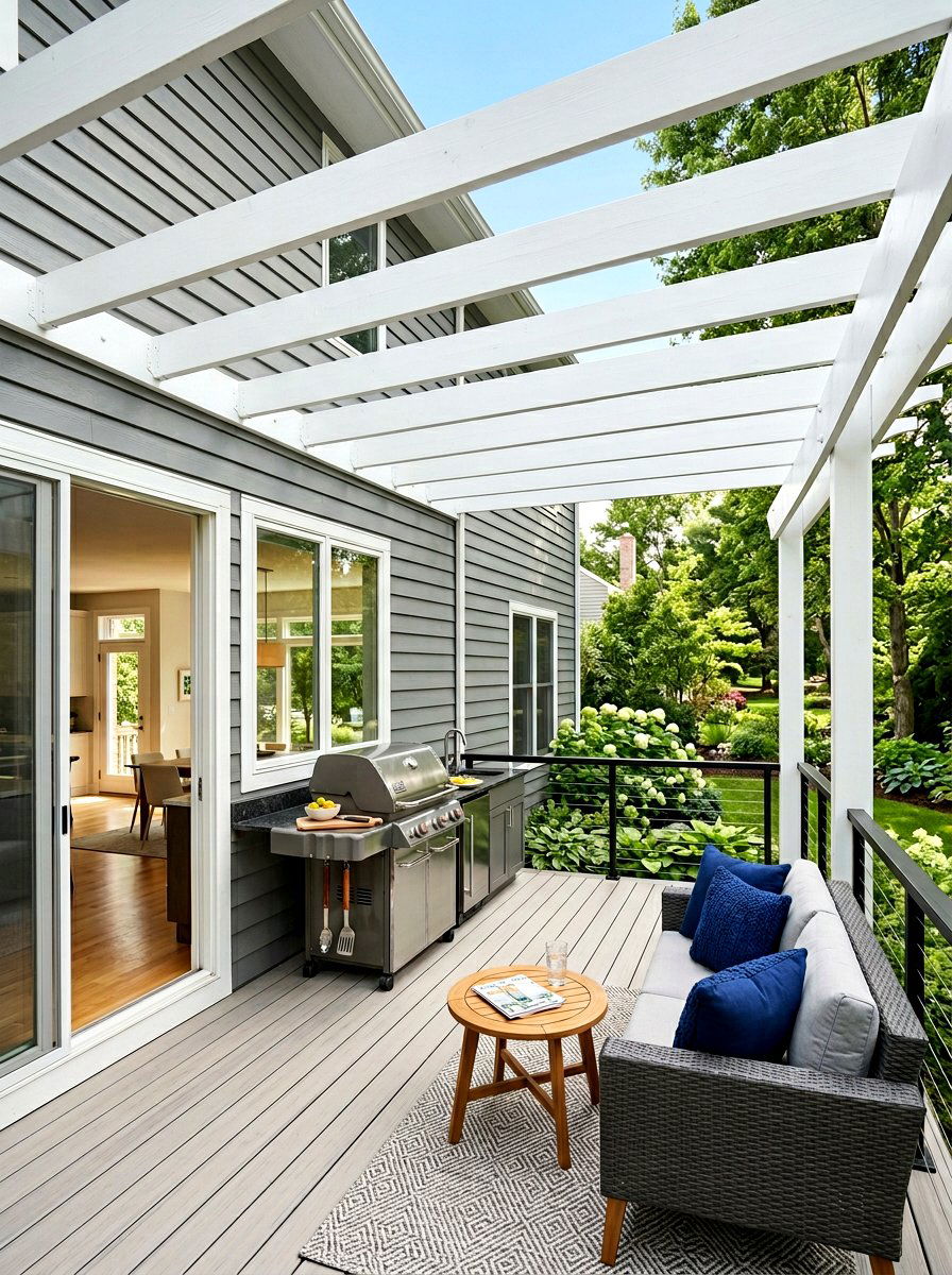 Attached Deck Pergola - 30 garden pergola ideas
