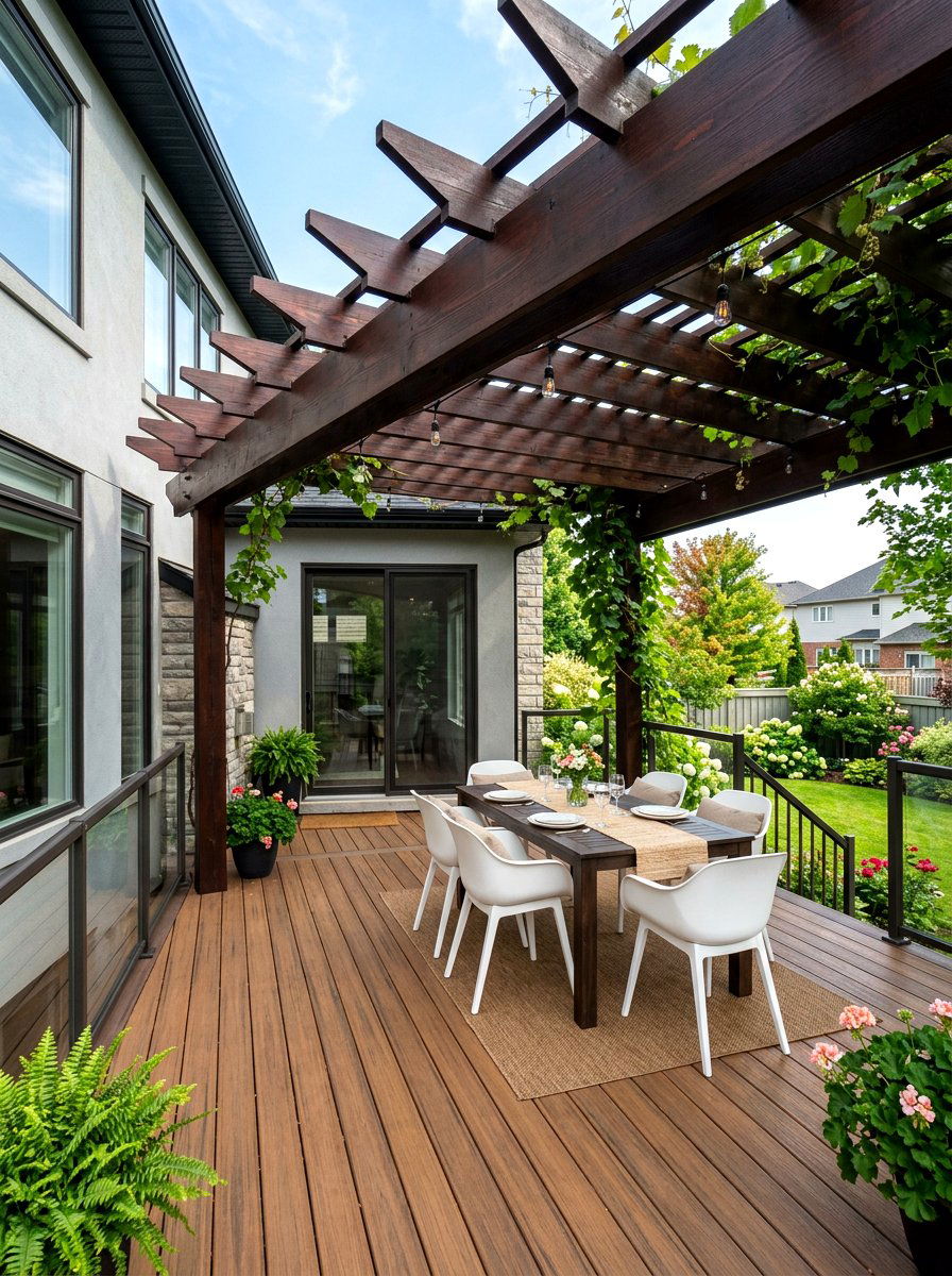 Attached Deck Pergola - 30 backyard pergola ideas