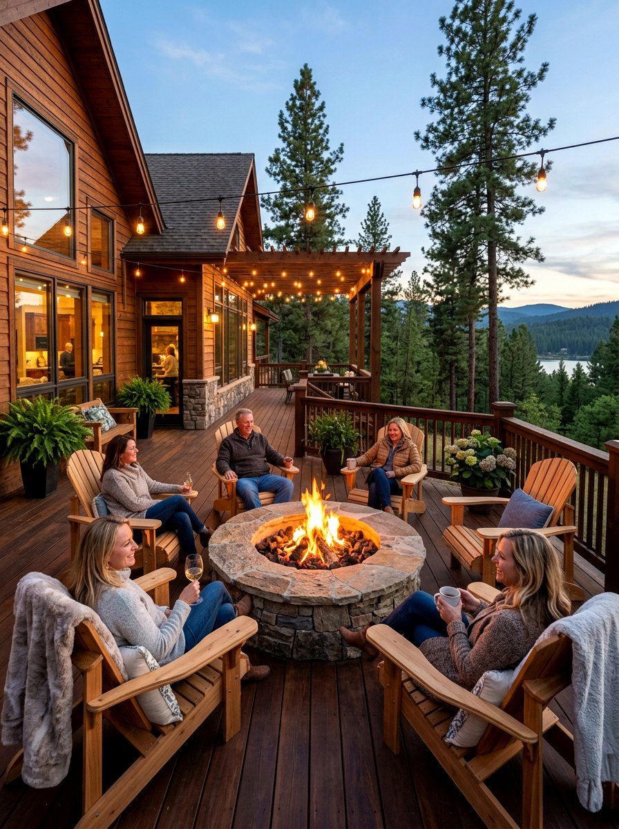 Attached Deck With Fire Pit - 30 attached deck ideas