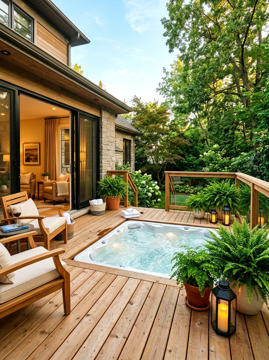 Attached Deck With Hot Tub - 30 attached deck ideas