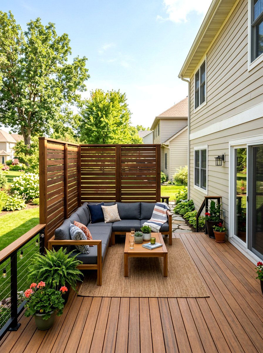 Attached Deck With Privacy Screen - 30 attached deck ideas