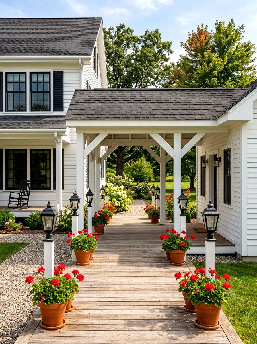 Attached House Connector - 30 covered walkway ideas
