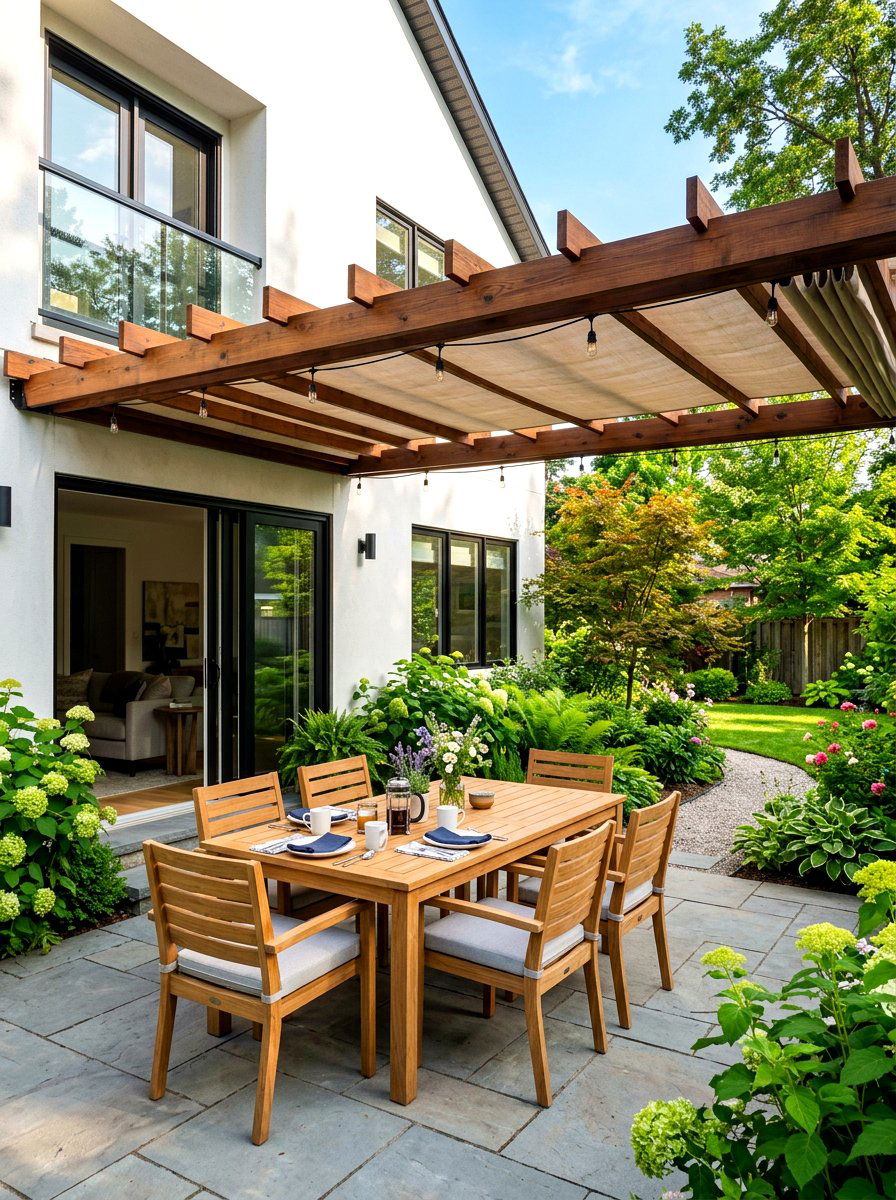 Attached Patio Pergola Cover - 30 louvered pergola patio ideas
