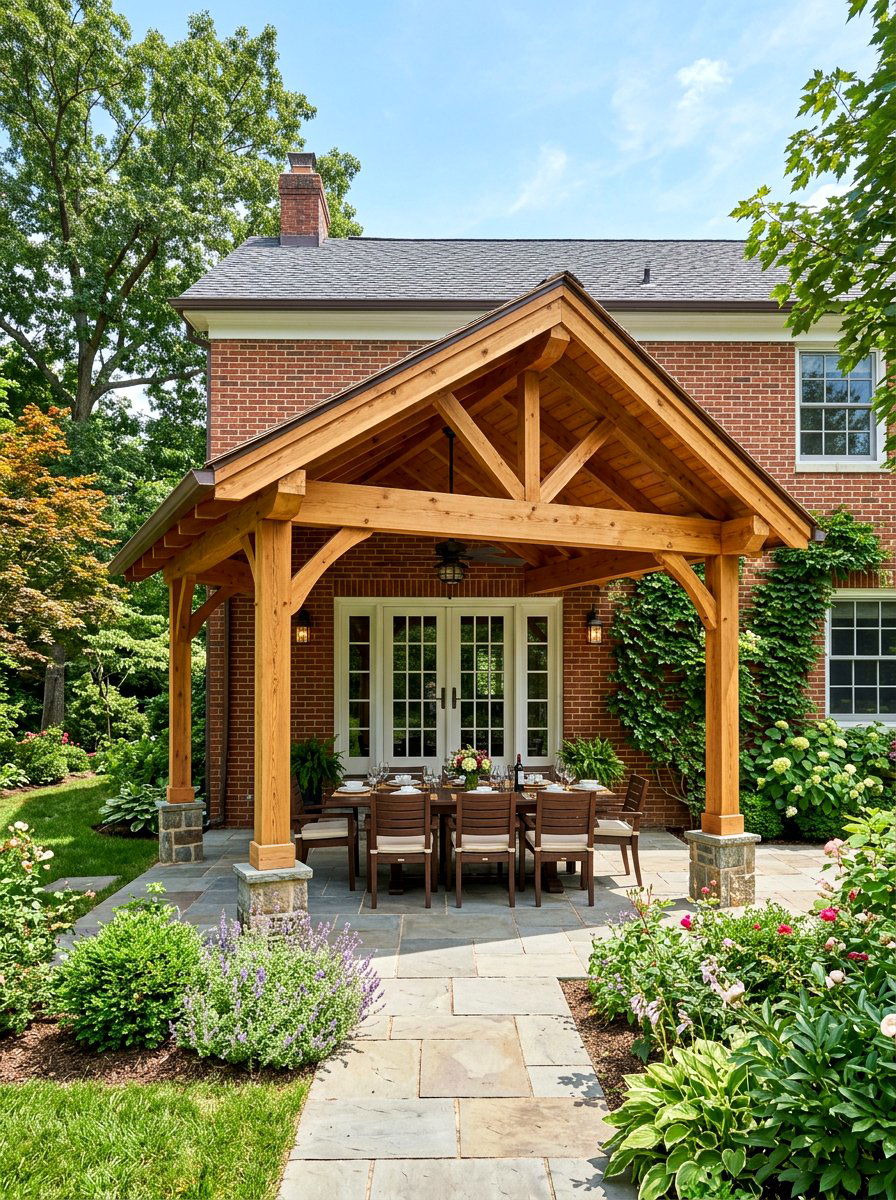 Attached Pavilion For Patio - 30 backyard pavilion ideas