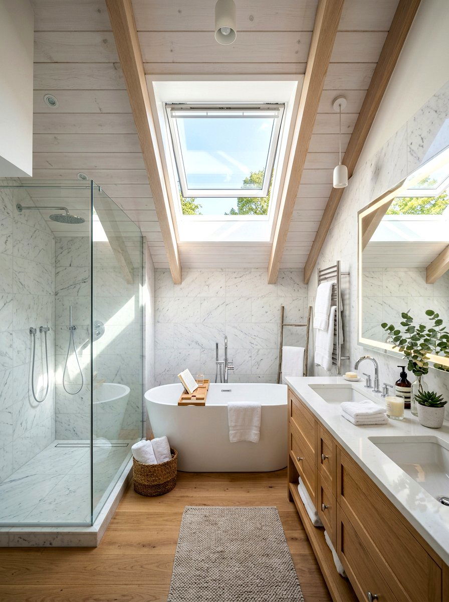 Attic Bathroom - 30 attic room ideas