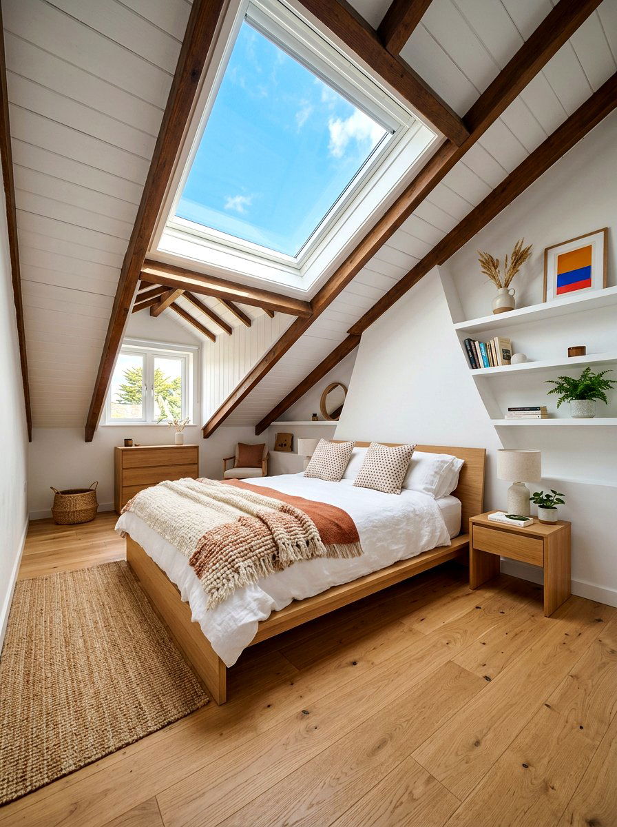 Attic Bedroom - 30 cozy compartmentalized home ideas