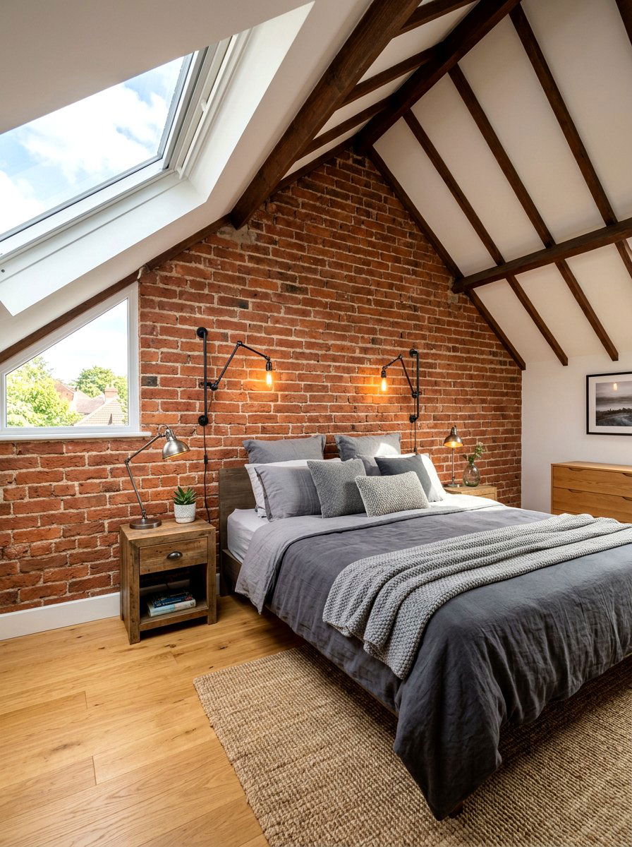 Attic Bedroom Brick Wall - 30 attic bedroom ideas