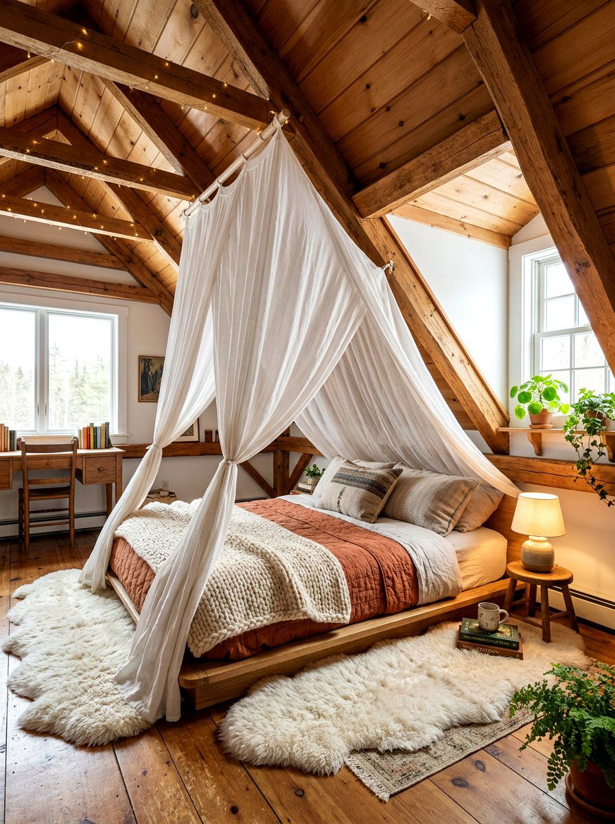 Attic Bedroom Canopy Bed - 30 canopy drape bed ideas
