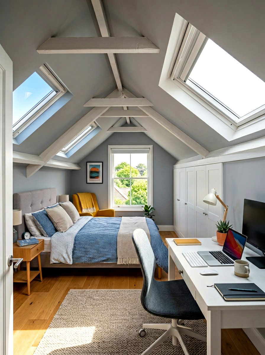 Attic Bedroom Office - 30 multipurpose room ideas