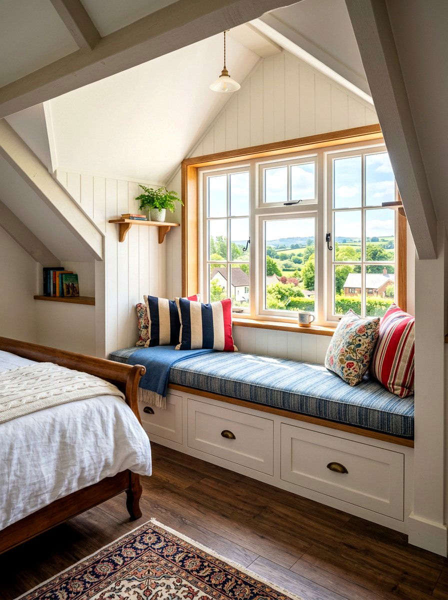 Attic Bedroom Window Seat - 30 attic bedroom ideas