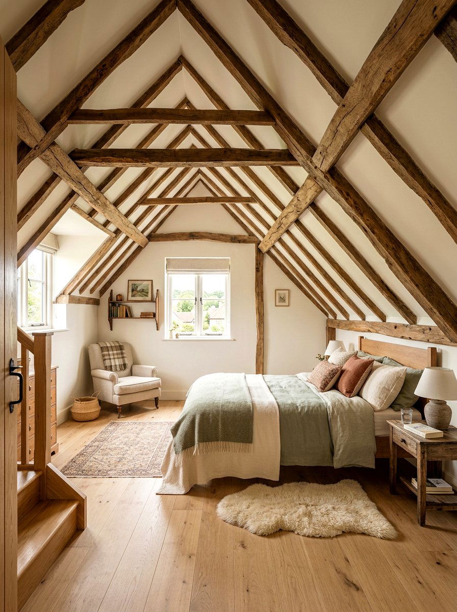 Attic Bedroom Wood Beams - 30 rustic beam ceiling ideas
