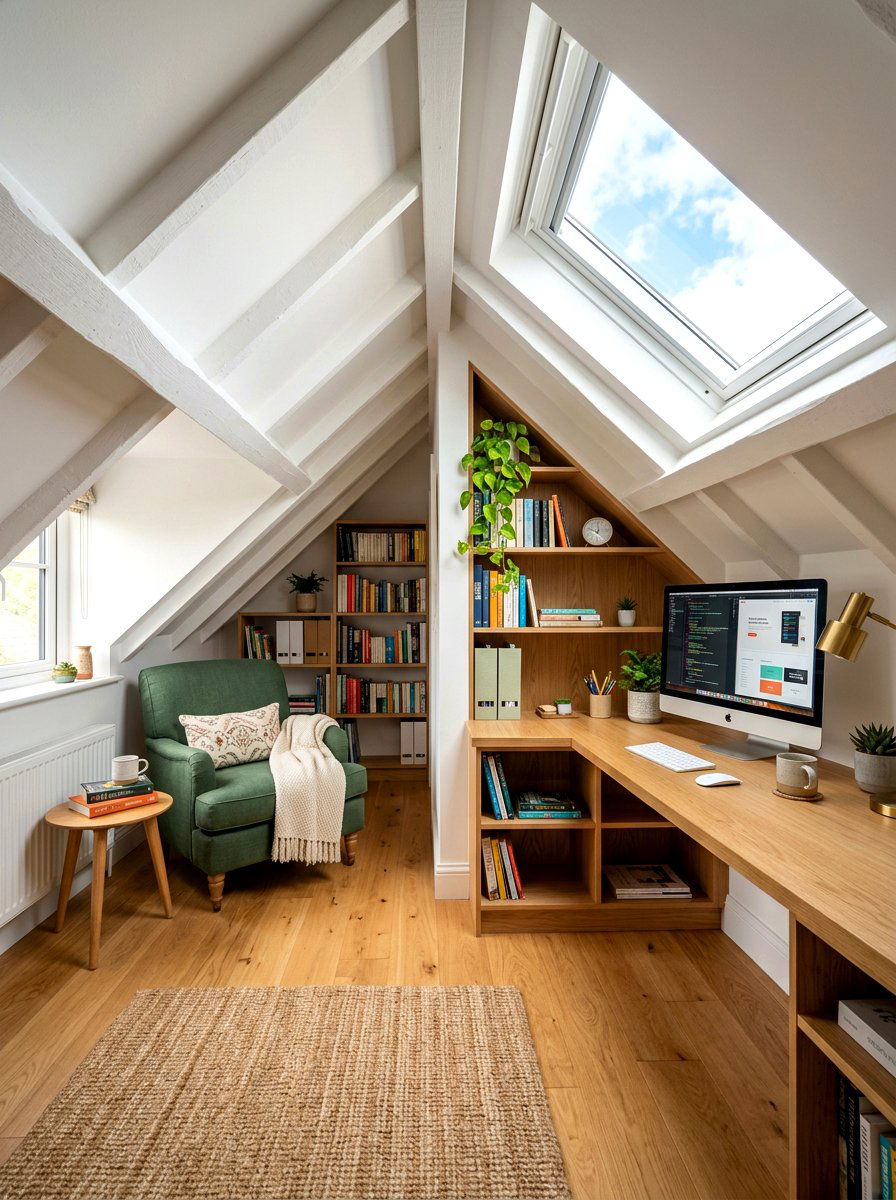 Attic Built In Desk - 30 office built in desk ideas