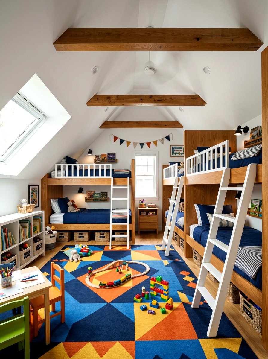 Attic Bunk Room - 30 attic room ideas