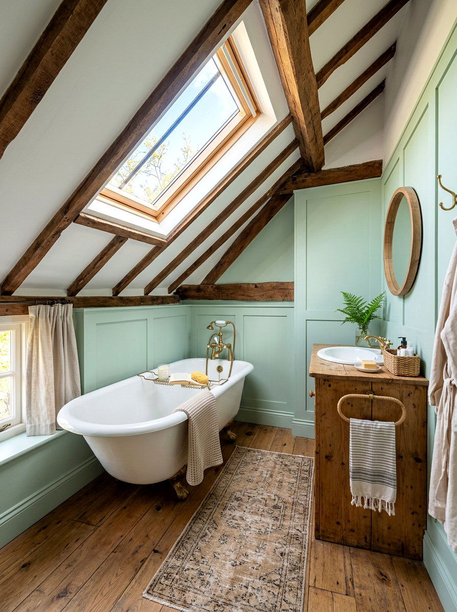 Attic Cottage Bathroom - 30 cottagecore bathroom ideas