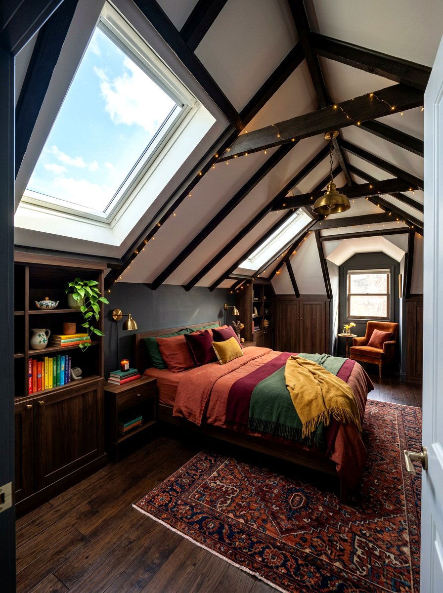 Attic Dark Romantic Bedroom - 30 dark romantic bedroom ideas