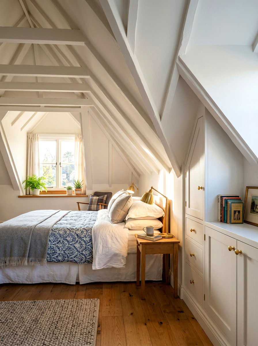 Attic Eaves Angled Slim Cabinet - 30 slim storage cabinet ideas