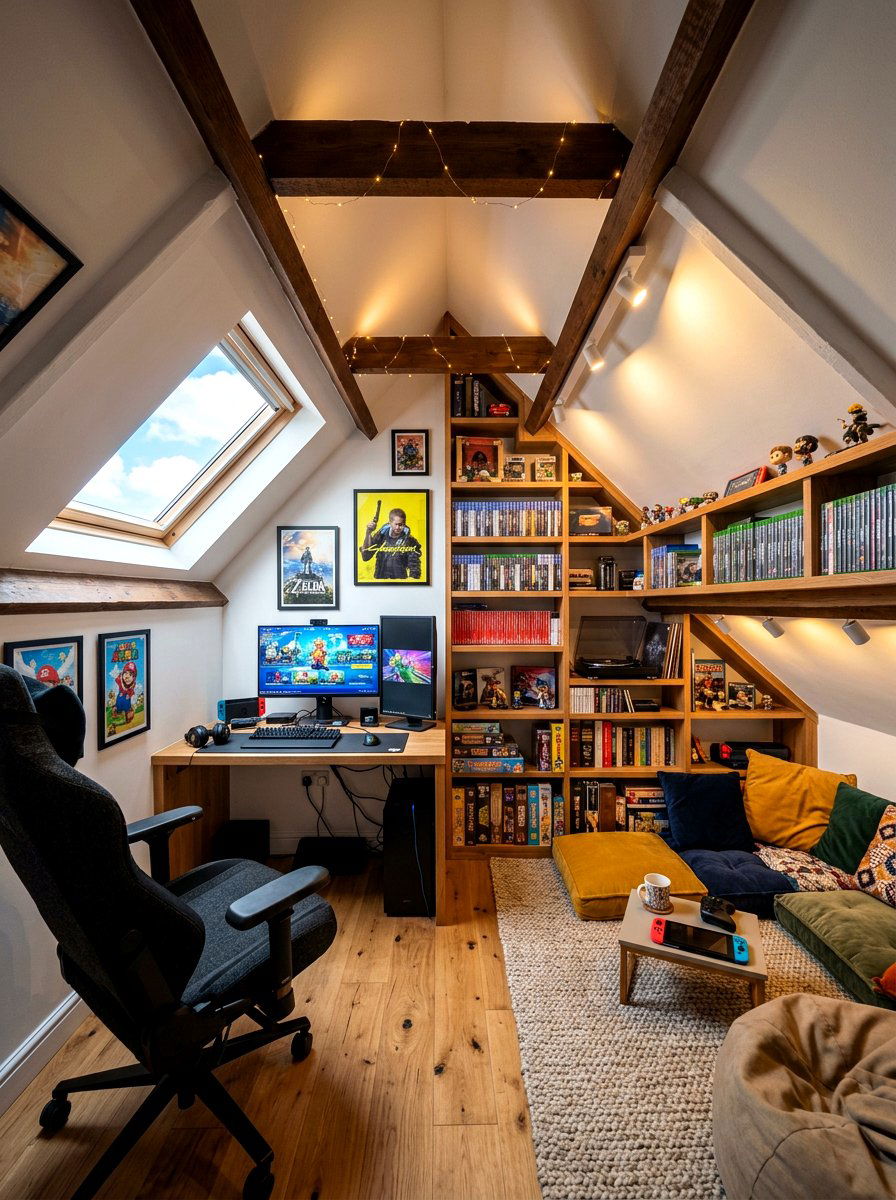Attic Game Conversion - 30 game room ideas