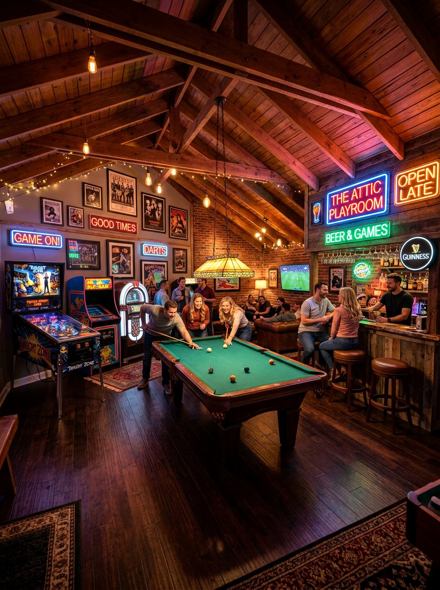 Attic Game Room - 30 attic room ideas
