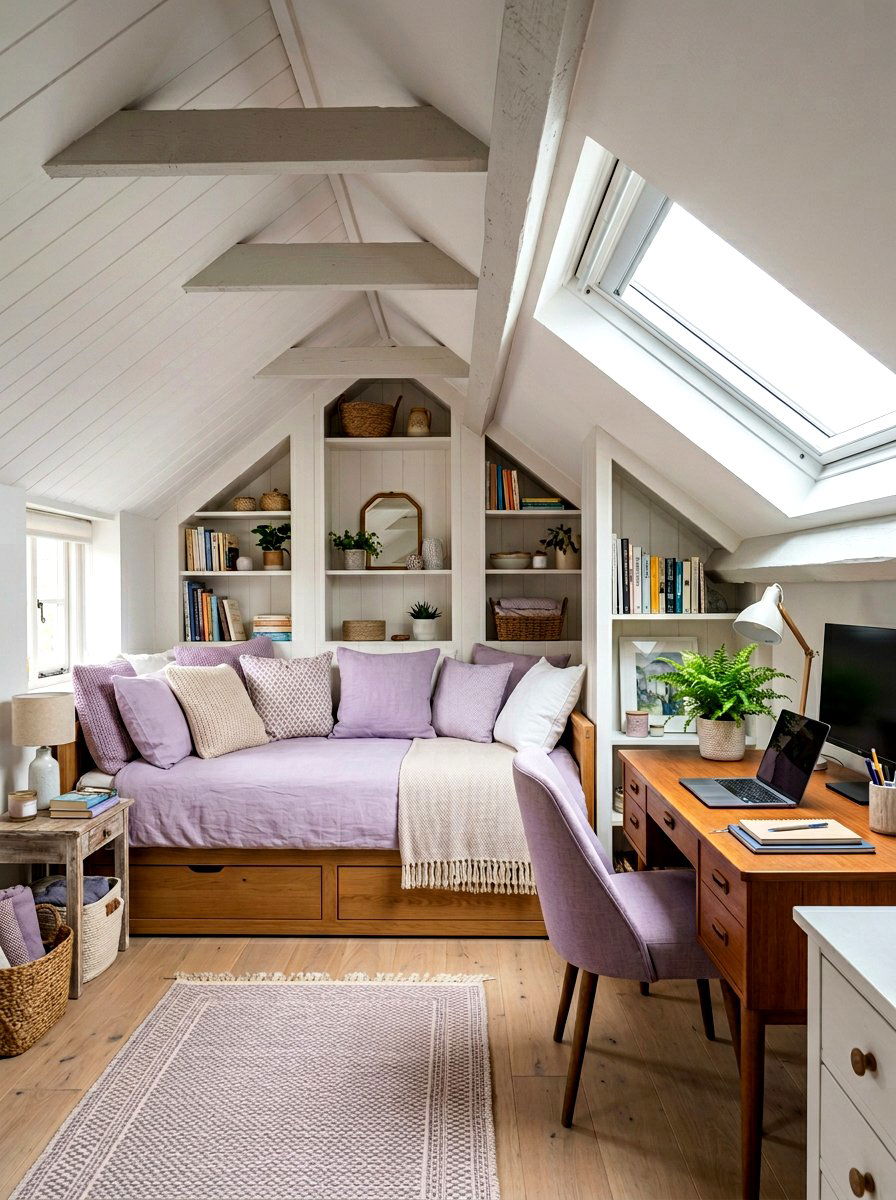Attic Guest Room Office Daybed - 30 daybed office combo ideas
