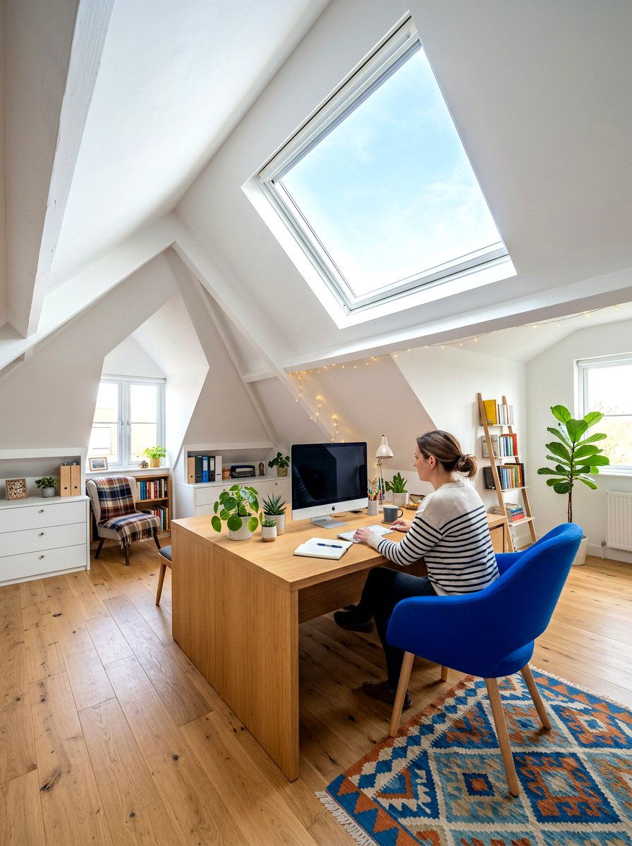 Attic Home Office - 30 Pinterest home office ideas