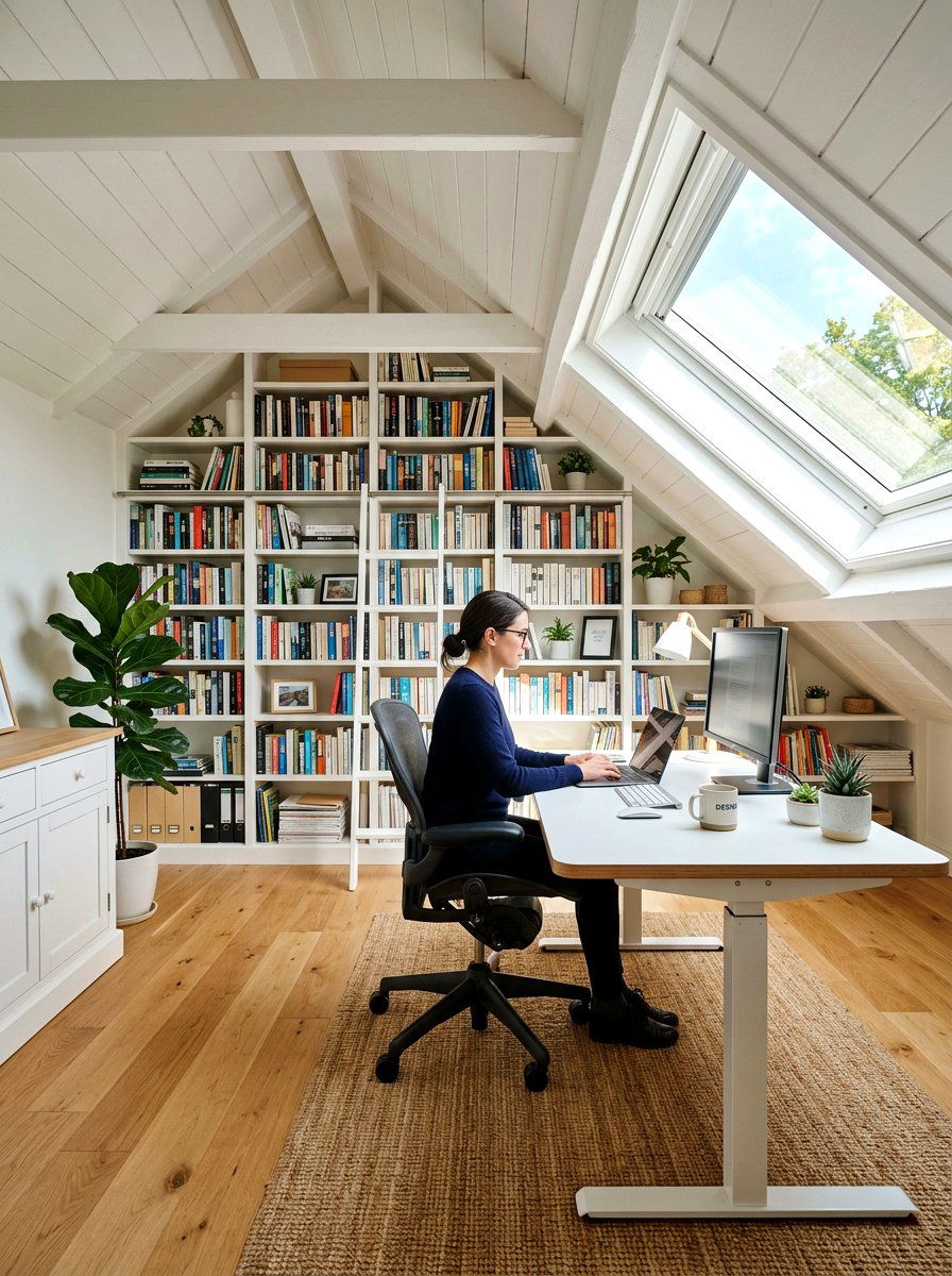 Attic Home Office - 30 attic room ideas