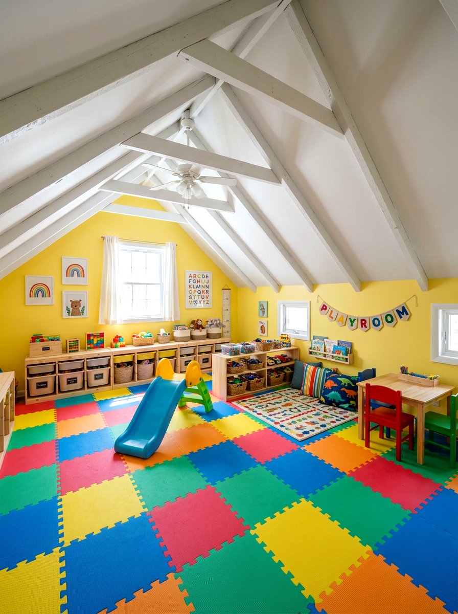 Attic Kids Playroom - 30 attic room ideas