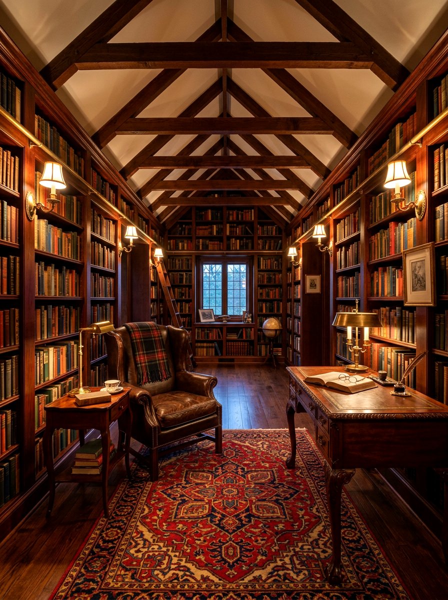 Attic Library - 30 attic room ideas