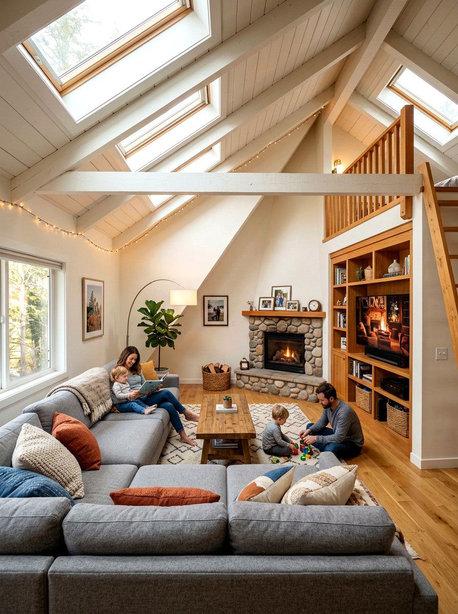 Attic Living Room - 30 attic room ideas