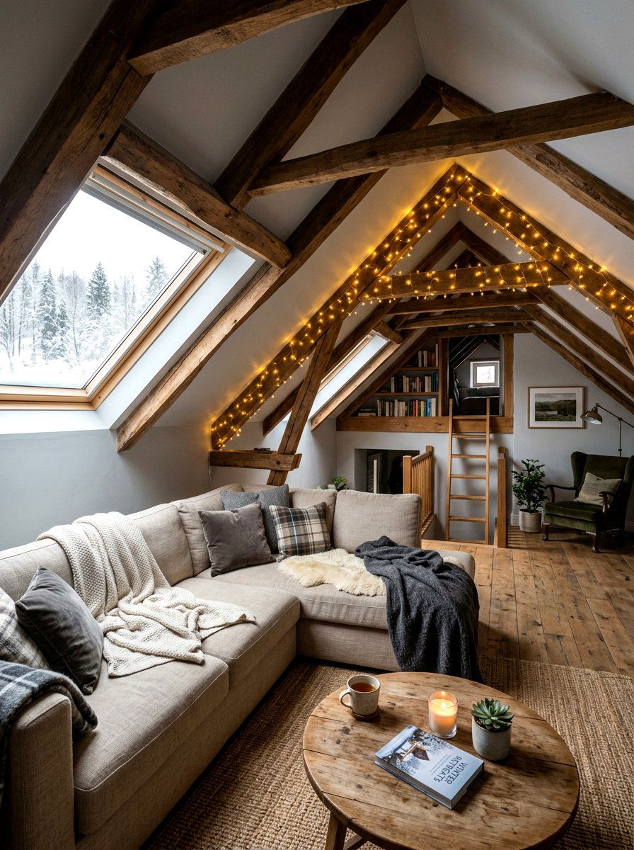 Attic Lounge Retreat - 30 cozy winter lounge ideas