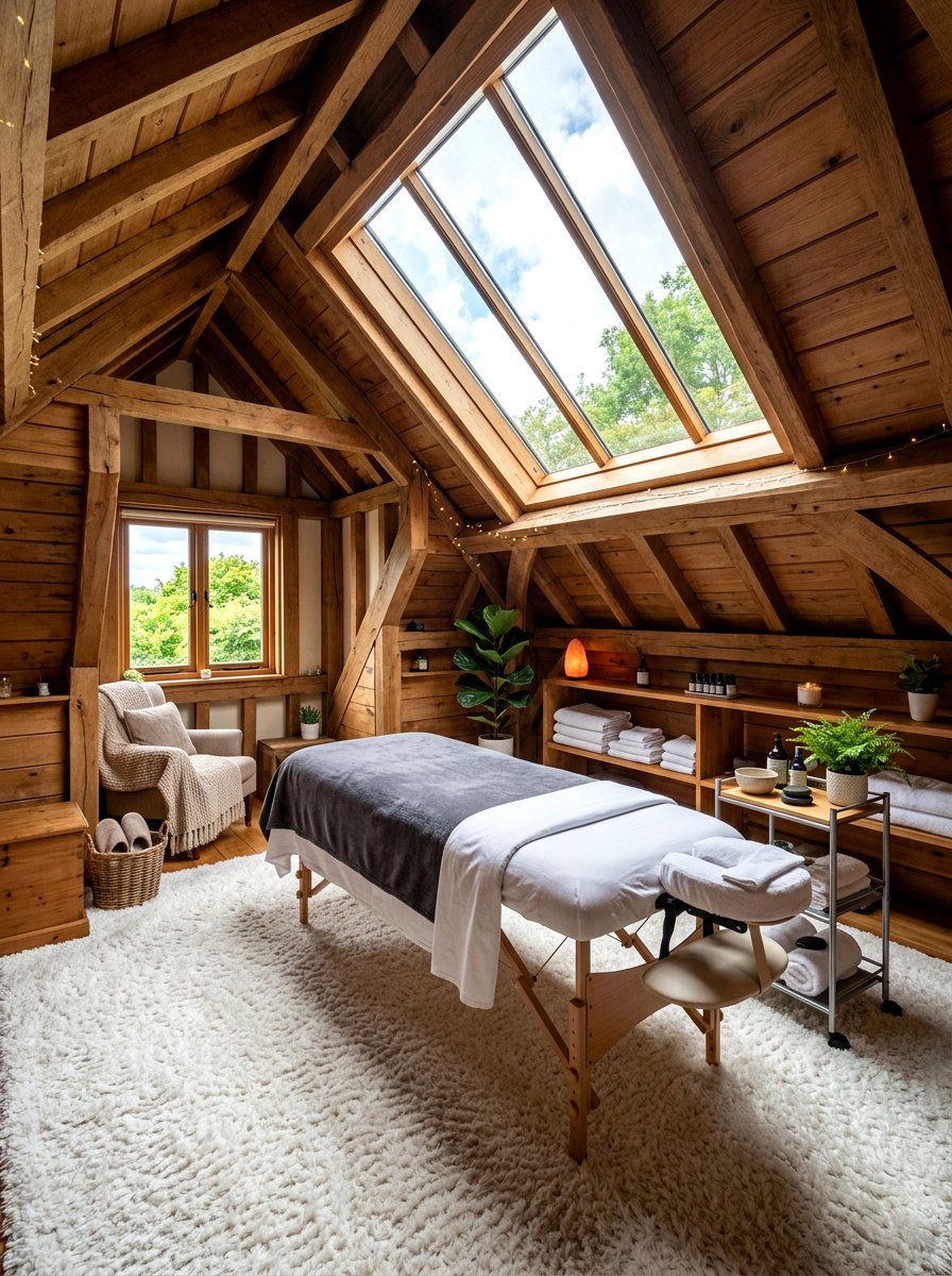 Attic Massage Setup - 30 massage corner ideas