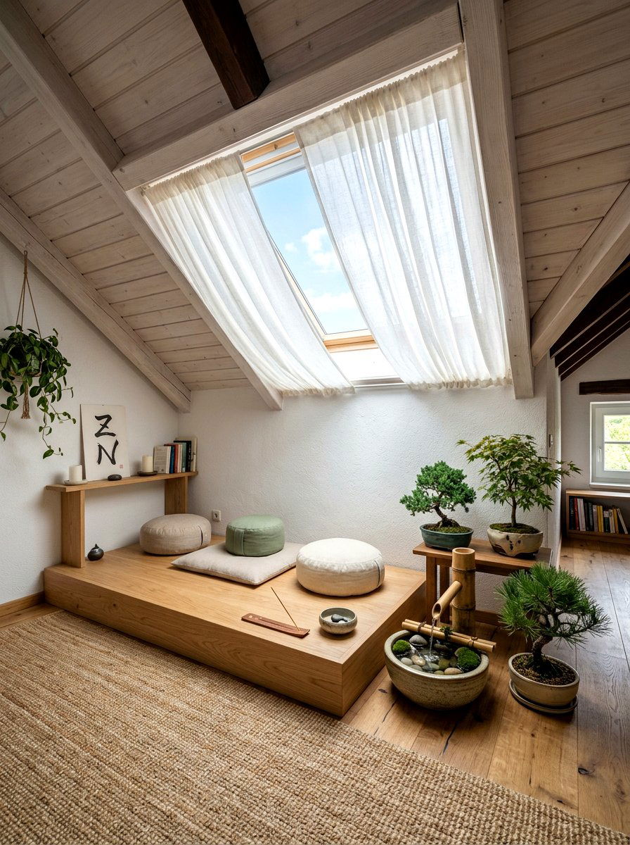 Attic Meditation Space - 30 attic room ideas