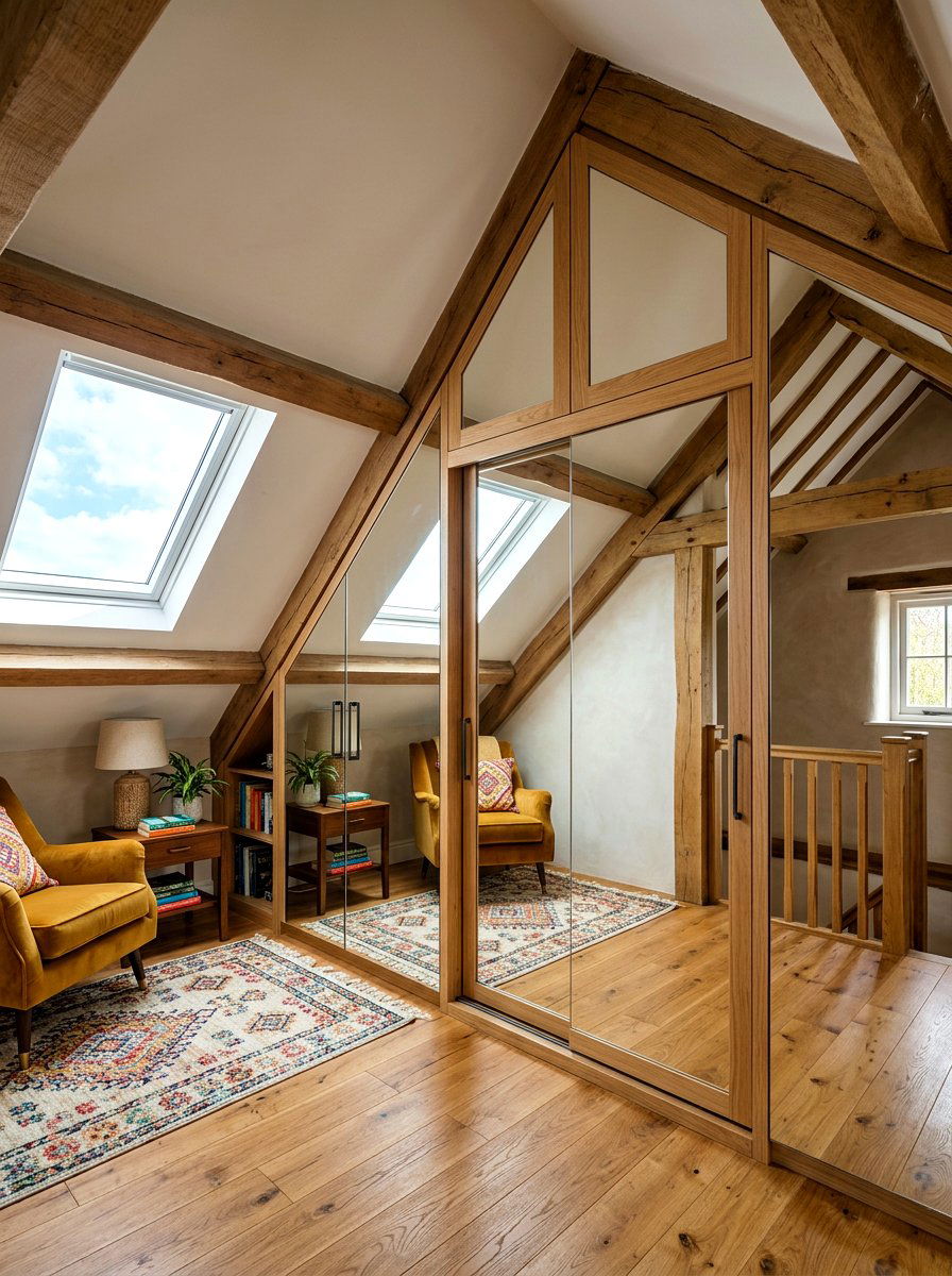Attic Mirrored Closet - 30 mirrored closet ideas