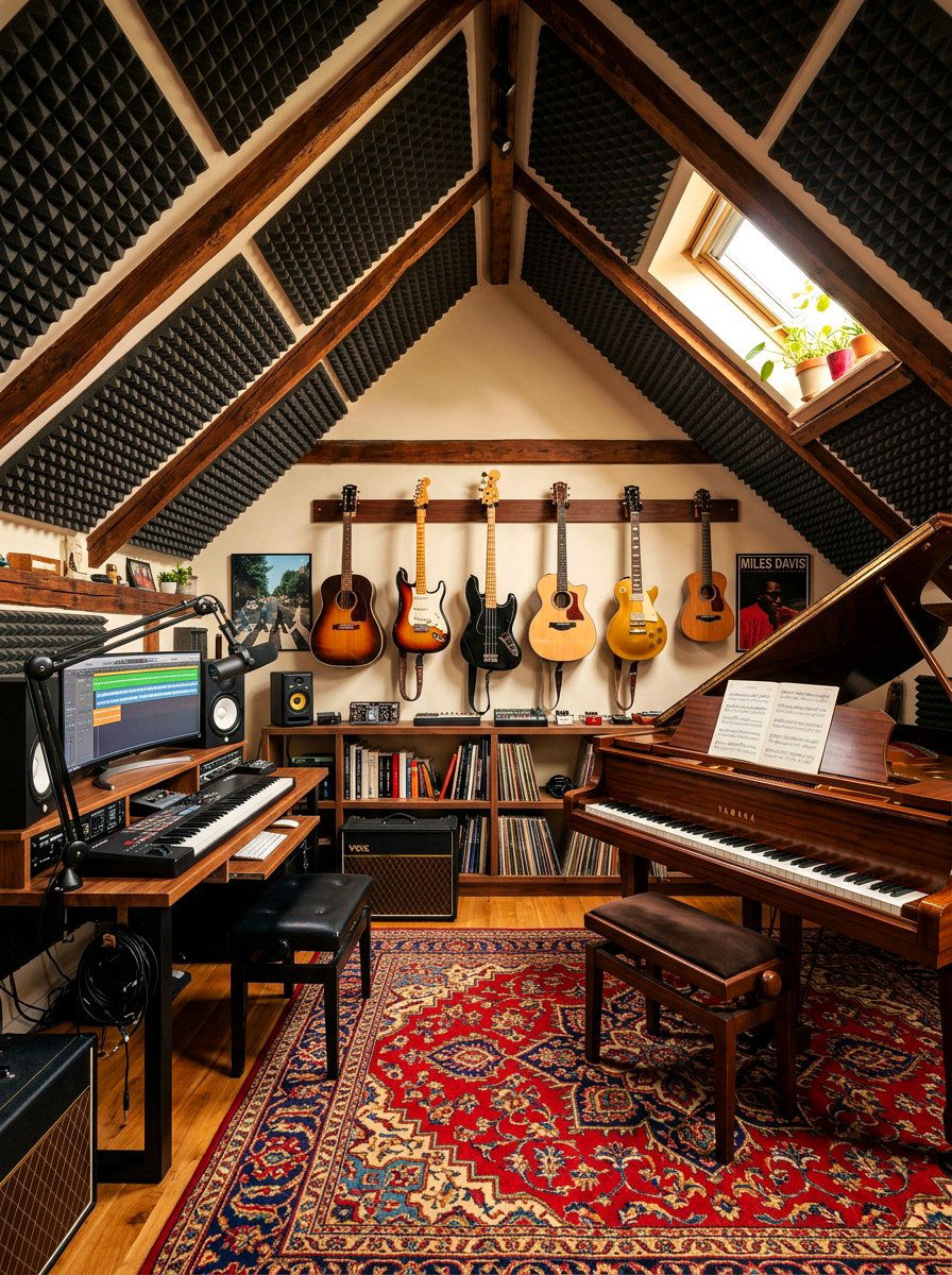 Attic Music Room - 30 attic room ideas