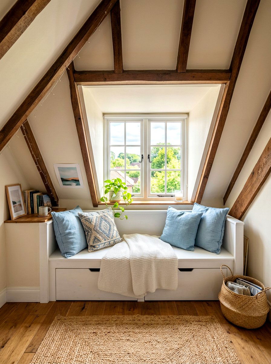 Attic Nook Window Seat - 30 window seat ideas