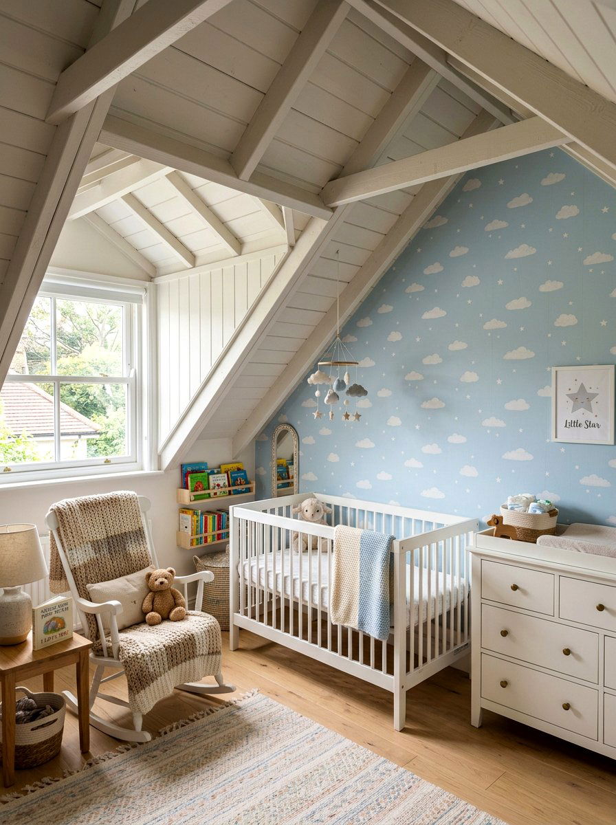 Attic Nursery - 30 attic room ideas