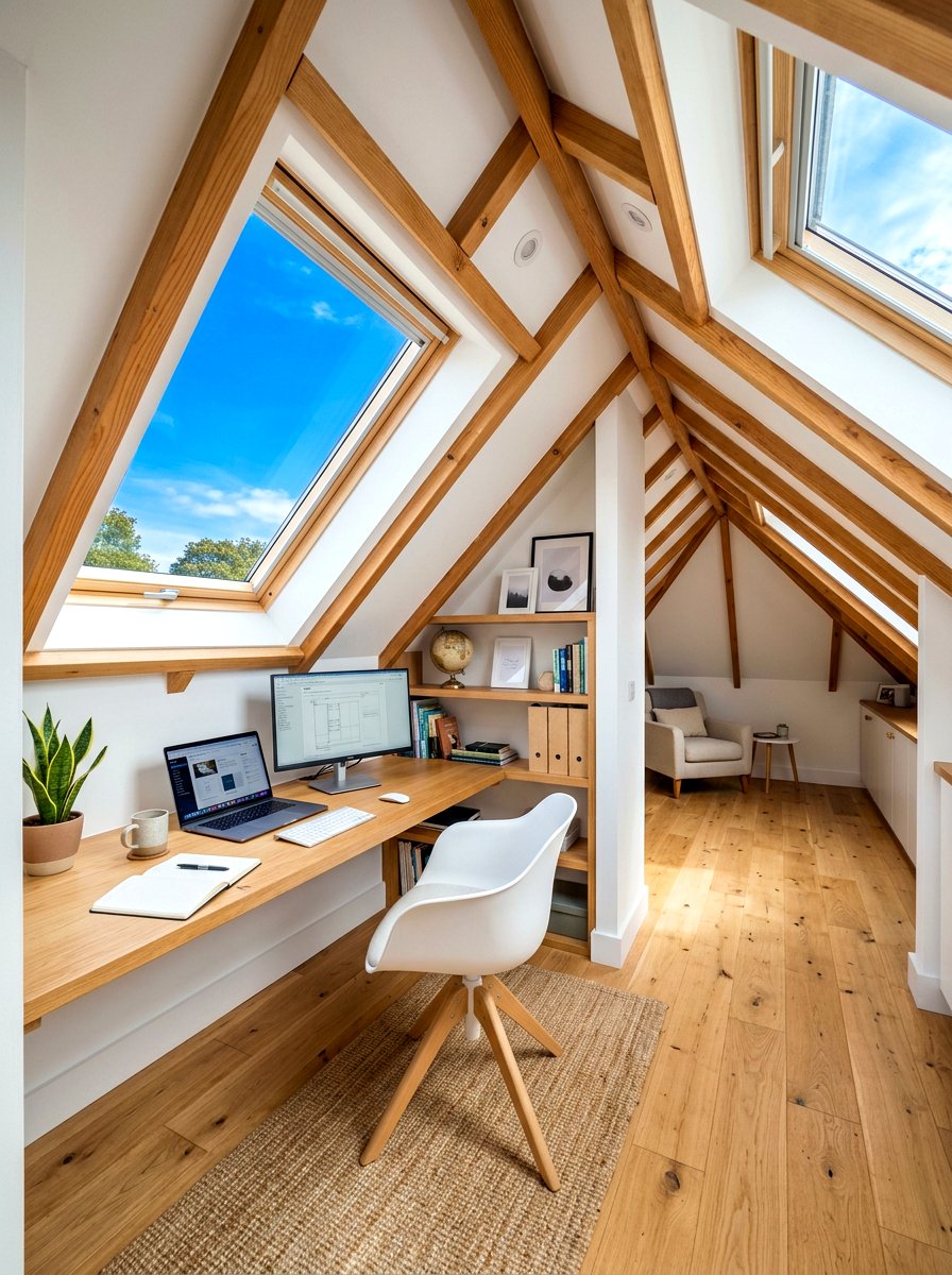 Attic Office - 30 work from home office ideas