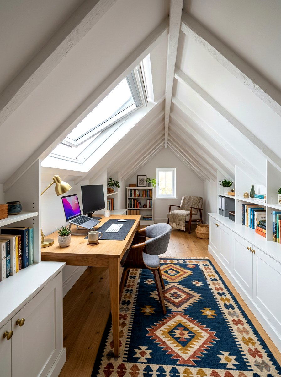 Attic Office Conversion - 30 home office decor ideas